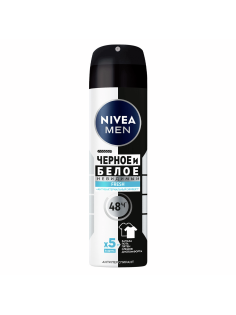 Антиперспирант-спрей Nivea Men Черное и белое Невидимый Fresh антибактериальный эффект, 150мл