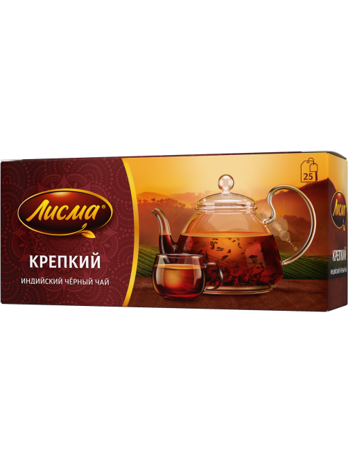Чай Лисма черный крепкий (2г х 25шт), 50г