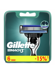 Кассеты Gillette Mach3 для бритья, 6шт