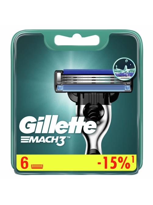 Кассеты Gillette Mach3 для бритья, 6шт
