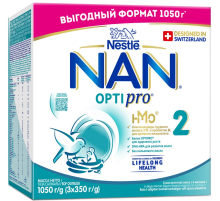 Сухая молочная смесь NAN 2 Optipro молочная с 6 месяцев, 1.05кг