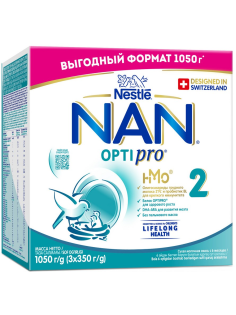 Сухая молочная смесь NAN 2 Optipro молочная с 6 месяцев, 1.05кг