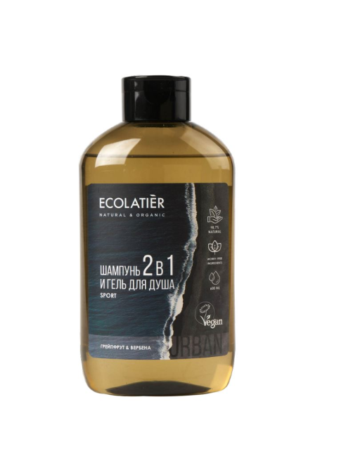 Гель для душа Ecolatier мужской грейпфрут-вербена, 600мл