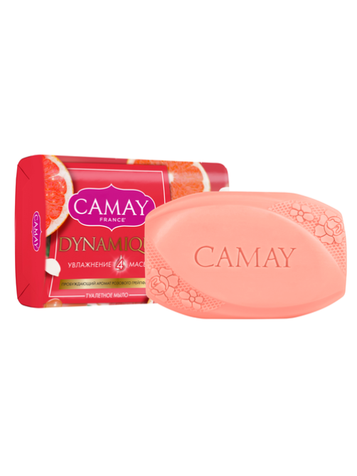 Мыло туалетное Camay Dynamique с ароматом розового грейпфрута, 85г