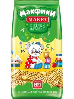 Макароны фигурные детские Makfa Макфики Веселый алфавит, 300г
