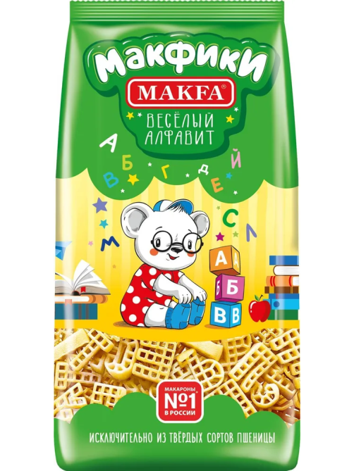 Макароны фигурные детские Makfa Макфики Веселый алфавит, 300г
