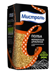 Крупа полба Мистраль Фермерская дробленая, 450г