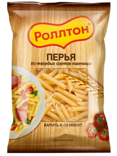 Макароны перья Роллтон рифленые высший сорт, 400г