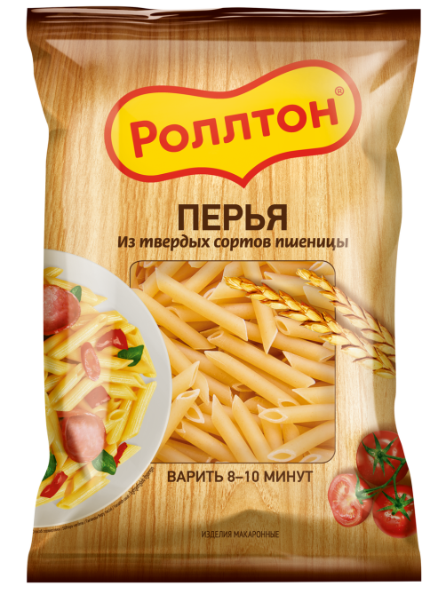 Макароны перья Роллтон рифленые высший сорт, 400г