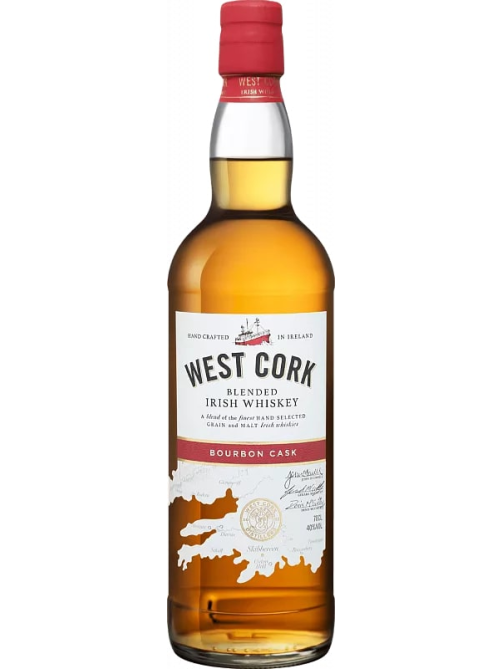 Виски West Cork Bourbon Blended Irish, 0.7л