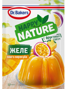 Желе Dr.Bakers Happy Nature с фруктовым соком манго и маракуйи, 41г