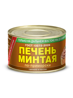 Минтая Примрыбснаб По-приморски печень, 240г