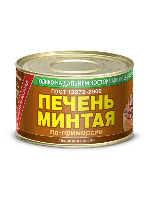 Минтая Примрыбснаб По-приморски печень, 240г