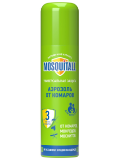 Аэрозоль Mosquitall Универсальная защита от комаров, мокрецов, москитов, 150мл