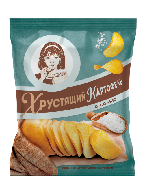 Чипсы Хрустящий картофель в ломтиках c солью, 40г