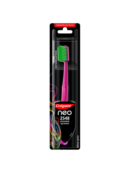 Зубная щетка Colgate Neo 2548 Кончиков щетинок средней жесткости, зеленая