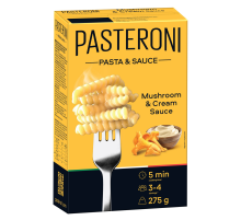Макароны Pasteroni Джирандоле №124 сливочно-грибной соус, 275г