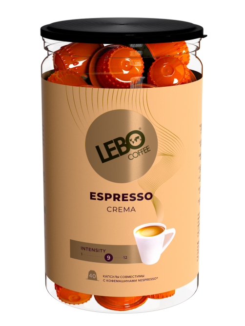 Кофе в капсулах Lebo Espresso Crema для кофемашин Nespresso 40 шт, 220г
