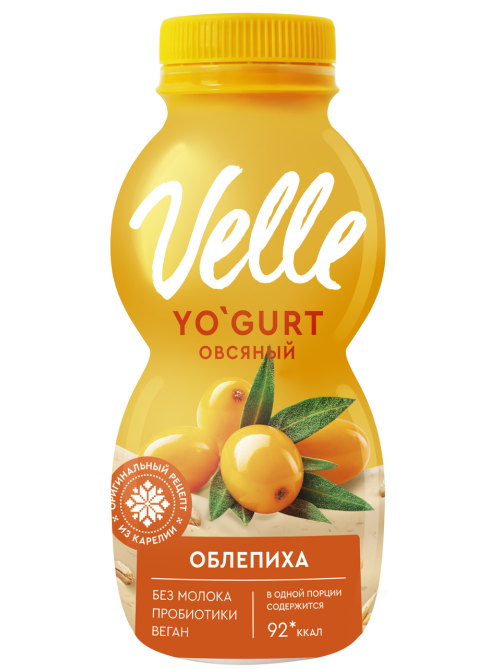 Питьевой растительный йогурт Velle Овсяный облепиха, 230г