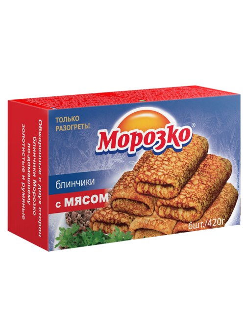 Блины Морозко с мясом замороженные, 420г
