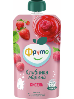 Кисель детский Фруто Клубника и малина с 12 месяцев, 130г
