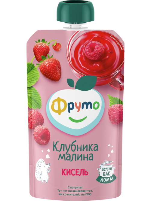 Кисель детский Фруто Клубника и малина с 12 месяцев, 130г