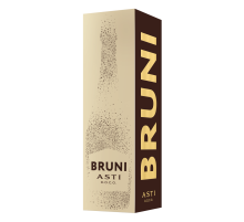 Вино игристое Bruni Asti в подарочной упаковке белое сладкое, 0.75л