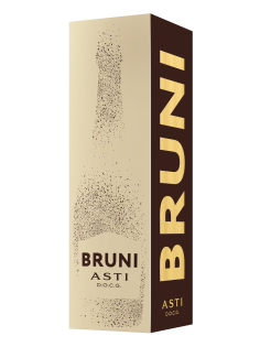 Вино игристое Bruni Asti в подарочной упаковке белое сладкое, 0.75л