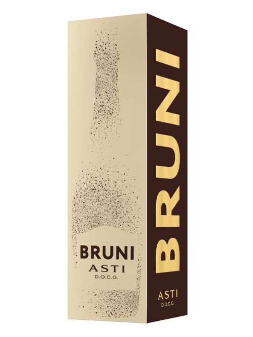 Вино игристое Bruni Asti в подарочной упаковке белое сладкое, 0.75л