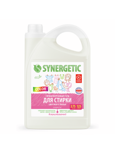 Гель для стирки концентрированный Synergetic Color для стирки цветного белья, 3.75л
