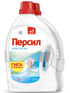 Гель для стирки Персил Sensitive (2.6л x 2шт), 5.2л