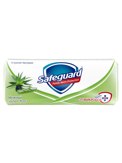 Мыло Safeguard кусковое нежный уход алоэ, 90г