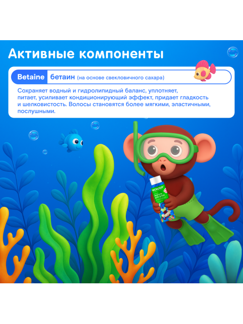 Экогель для душа детский Wonder Lab арбузный бабл-гам, 380мл