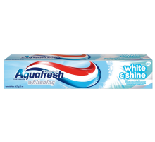 Зубная паста Aquafresh Сияющая белизна отбеливающая для тройной защиты полости рта с фтором, 75мл