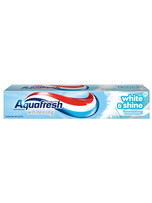 Зубная паста Aquafresh Сияющая белизна отбеливающая для тройной защиты полости рта с фтором, 75мл