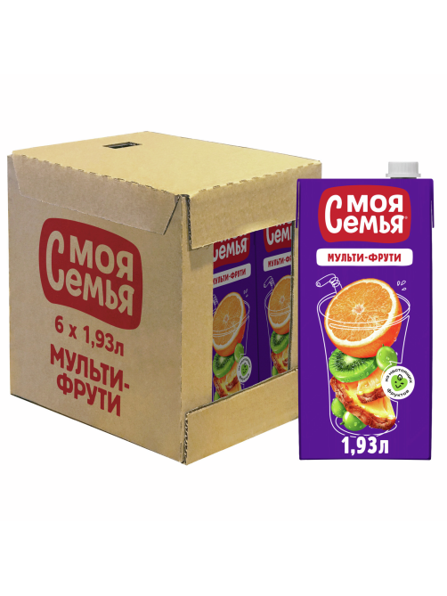 Напиток сокосодержащий Моя семья Мульти-фрутти, 1.93л