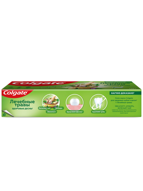Зубная паста Colgate Лечебные травы отбеливающая с натуральными ингредиентами для здоровья зубов и десен, 100мл