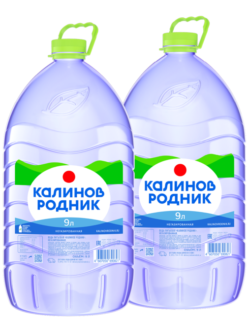 Вода Калинов Родник питьевая негазированная, 9л