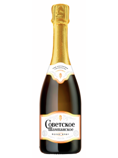 Вино игристое Советское Шампанское белое брют, 0.75л