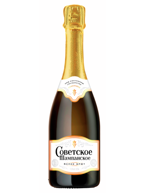 Вино игристое Советское Шампанское белое брют, 0.75л