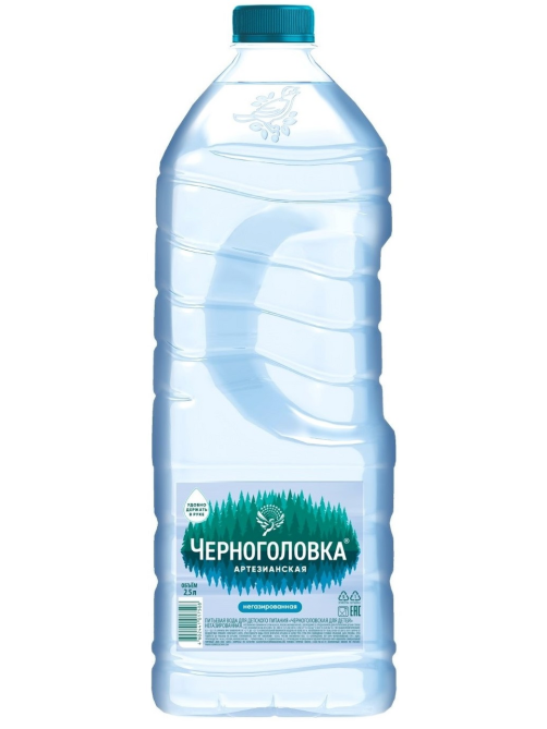 Вода Черноголовка питьевая негазированная, 2.5л x 4 шт