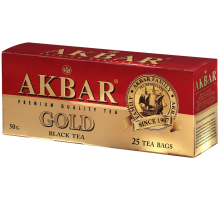 Чай Akbar Gold черный пакетированный (2г x 25шт), 50г