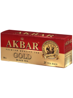Чай Akbar Gold черный пакетированный (2г x 25шт), 50г