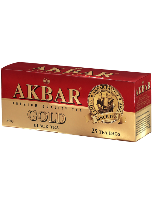 Чай Akbar Gold черный пакетированный (2г x 25шт), 50г