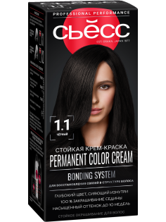 Крем-краска для волос Сьёсс Color 1-1 Черный, 50мл