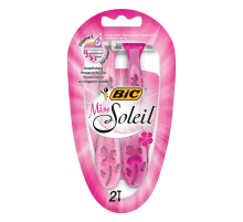Бритва одноразовая женская BIC Miss Soleil 3 лезвия увлажняющая полоска, 2 шт