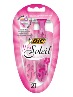 Бритва одноразовая женская BIC Miss Soleil 3 лезвия увлажняющая полоска, 2 шт