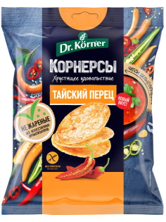 Чипсы кукурузно-рисовые Dr. Korner Тайский перец, 50г