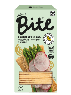 Хлебцы Take a Bite кукурузно-рисовые с луком без глютена, 150г
