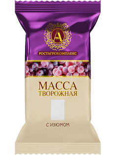 Масса творожная А.Ростагрокомплекс изюм 20%, 180г